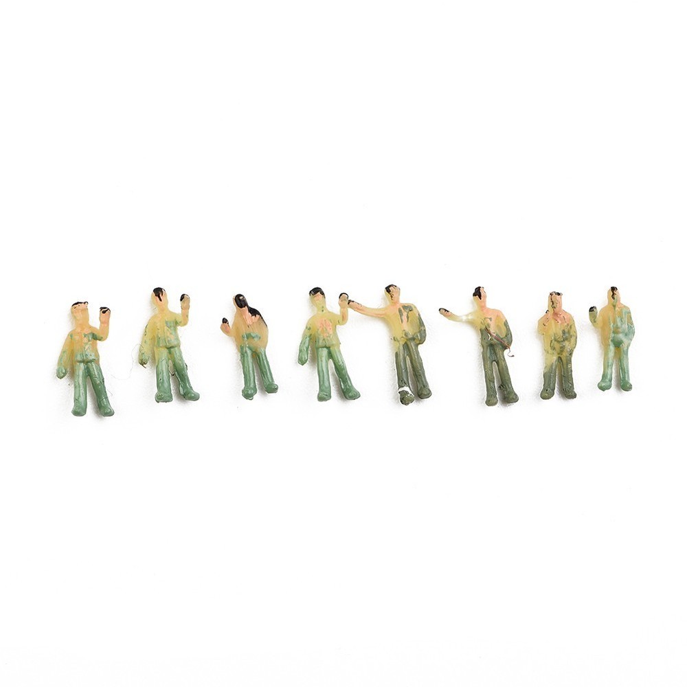 Painted Figures Miniature Passerby 100 PCS Color Model People Standing