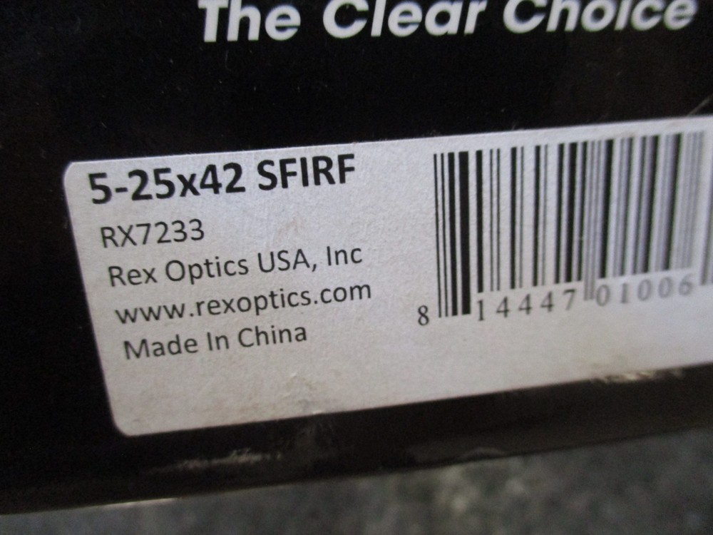 REX OPTICS 5-25 x 42 IR Mil Dot Rifle Scope