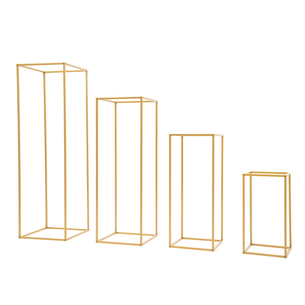 Gold Metal Flower Stand Rectangular Rack For Wedding Table Centerpieces Decor ??