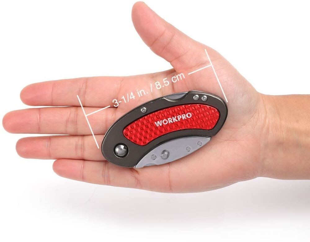 WORKPRO Folding Utility Knife Set Quick Change Blade with 10-piece Extra Blades