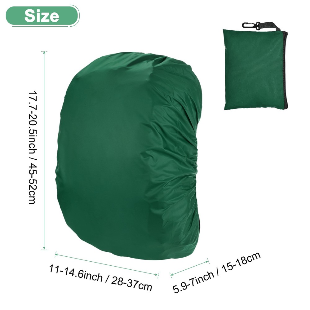 Waterproof Backpack Rain Cover, 30L-40L Backpack Cover [Postal Green]
