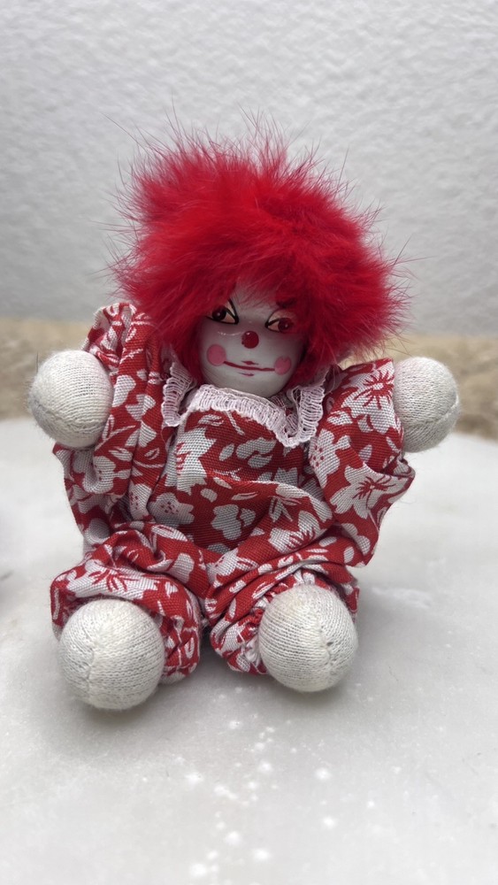 Vintage Porcelain Circus Clown Dolls