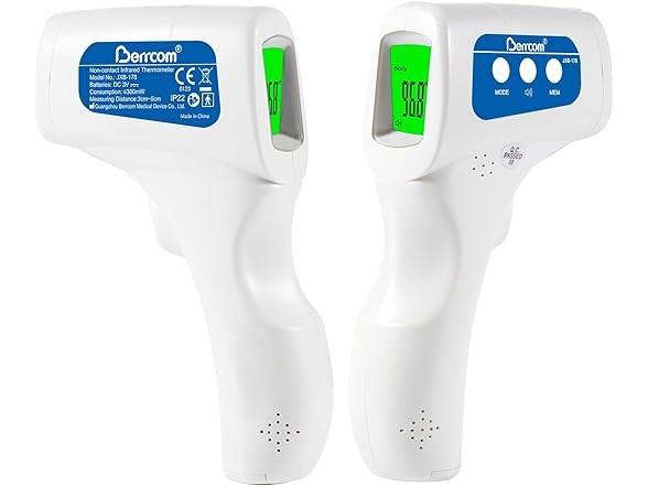 Berrcom 3-in-1 Forehead Thermometer White Pack Of 2