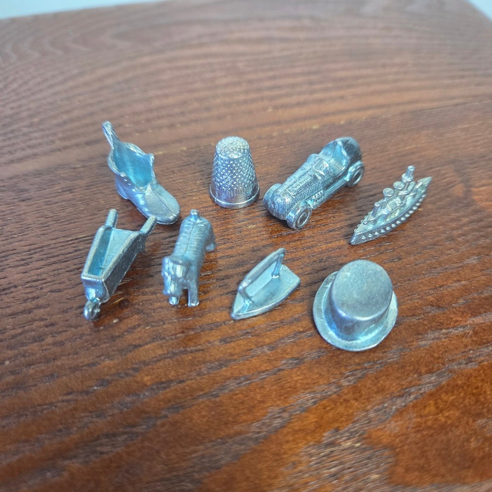 Vintage 8 monopoly replacement board game pieces