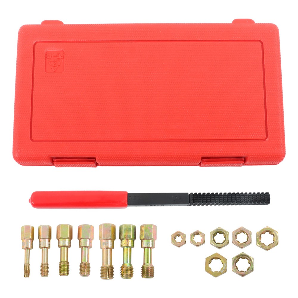 15-Piece Metric Thread Repair Tools Set Thread Restorer Set Rethreading Tool New