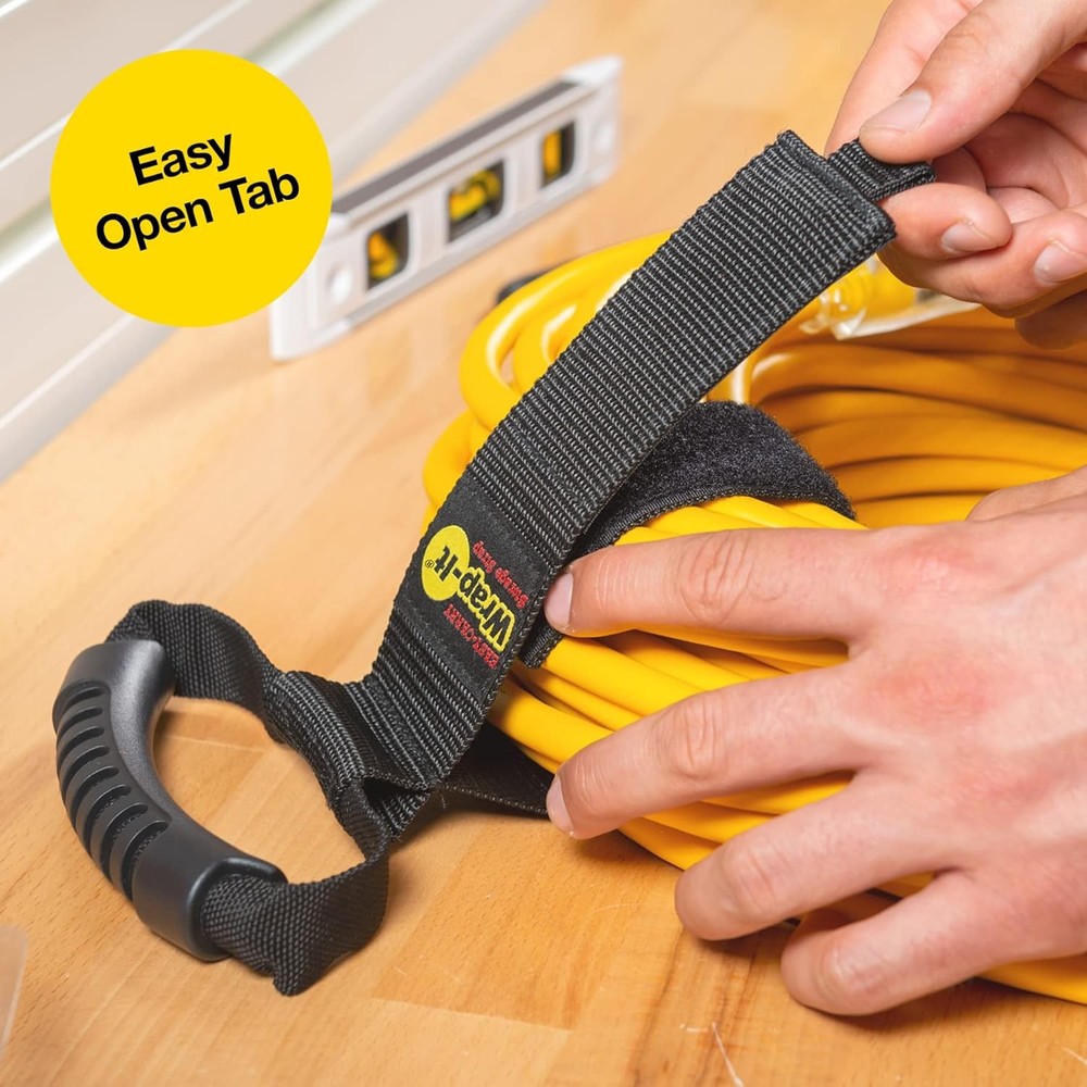 Easy-Carry Wrap-It Storage Straps - 22” (2-Pack) – 22 (2 Pack), Black