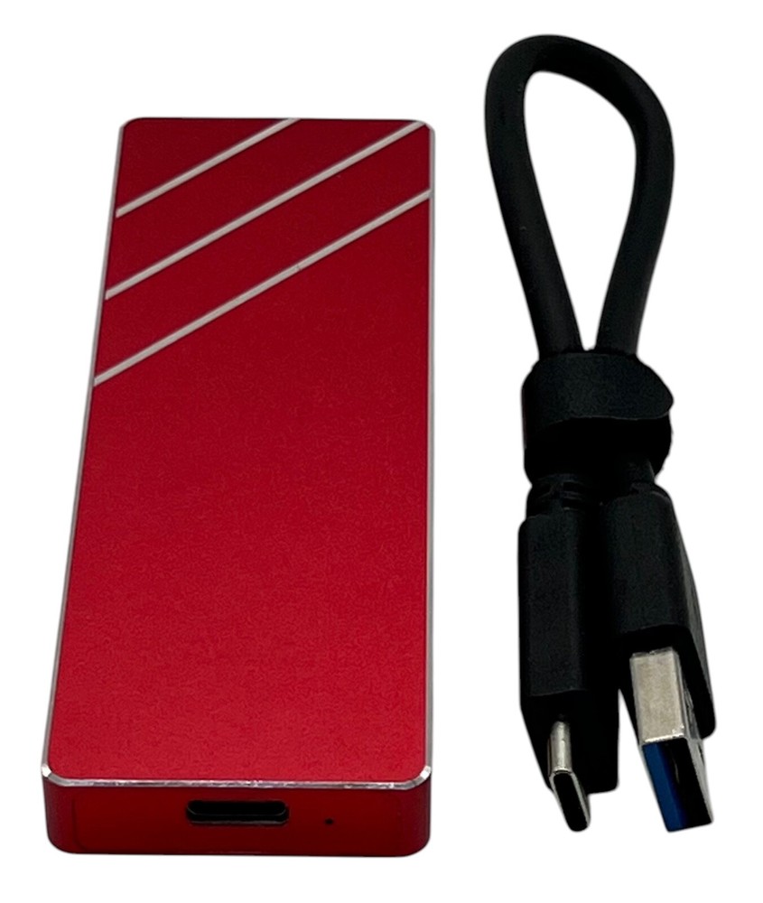 NEW Portable External Hard Drive Case (M.2) 1 TB - D Red
