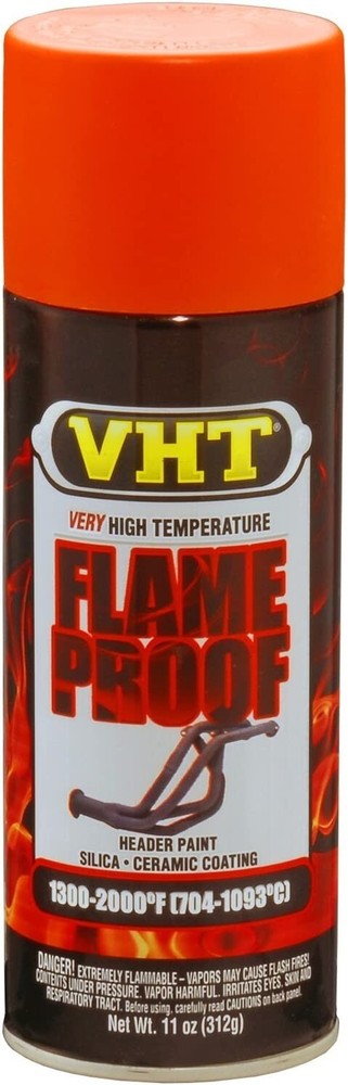 VHT SP114 4-PACK Flat Gray FlameProof Header Paint Silica Ceramic Coating 11 oz.