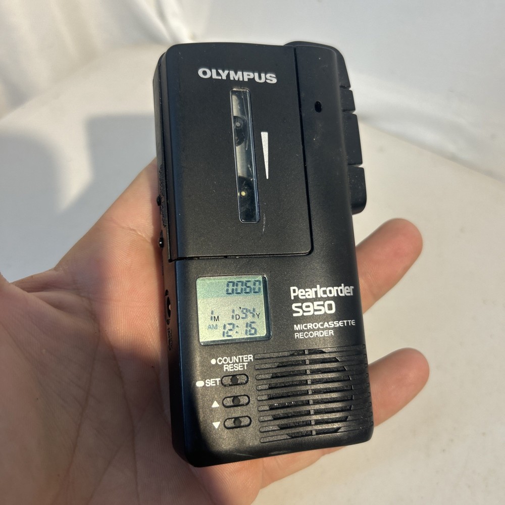 Olympus Pearlcorder S950 Handheld Microcassette Voice Audio Recorder Working