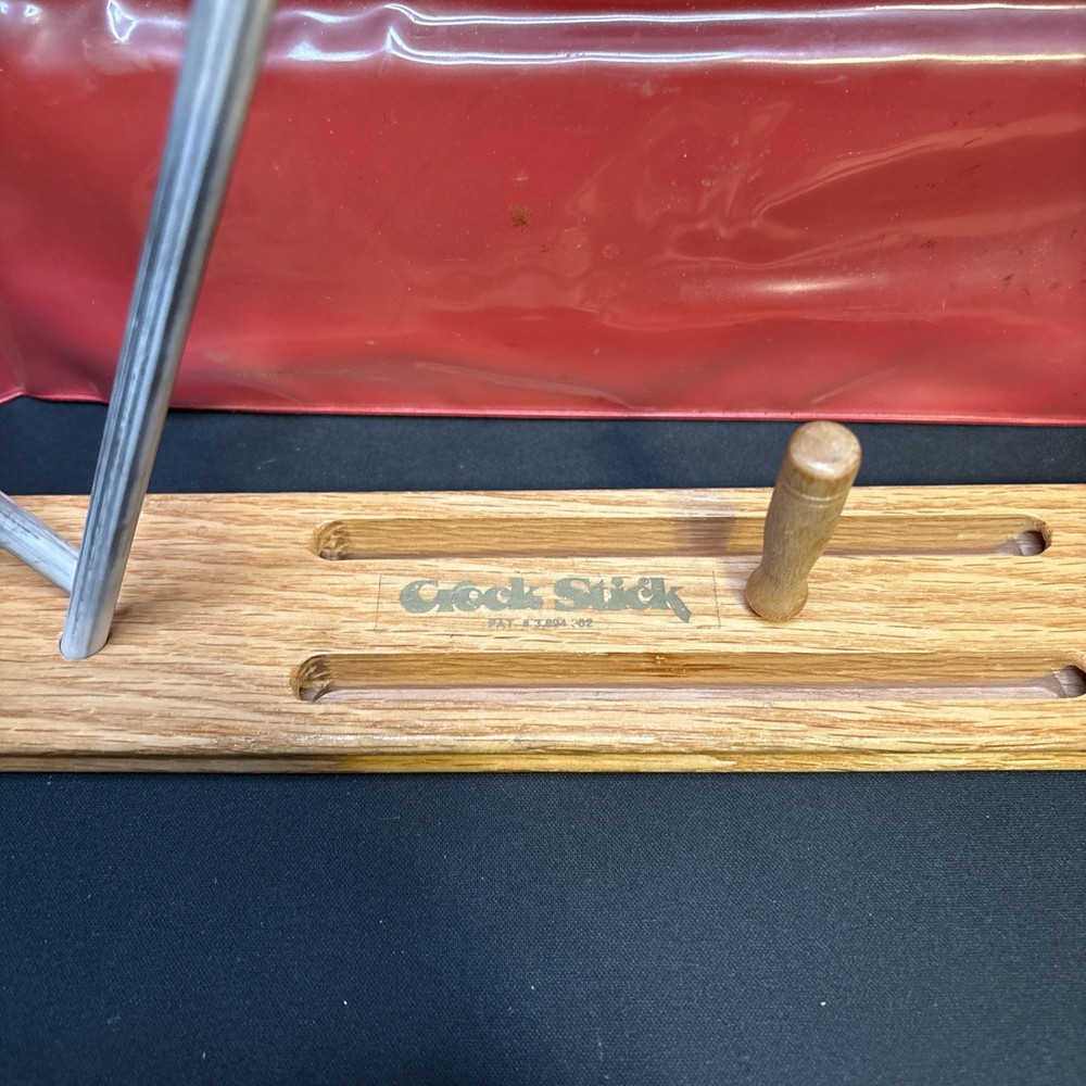 Vintage Crock Stick Knife Sharpener w/2 Rods & Kwik-Sharp Plastic Case
