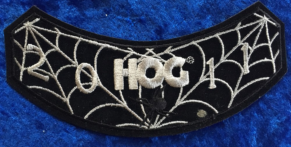 HOG HARLEY DAVIDSON OWNER'S GROUP PATCH 2011 ROCKER SPIDER WEB