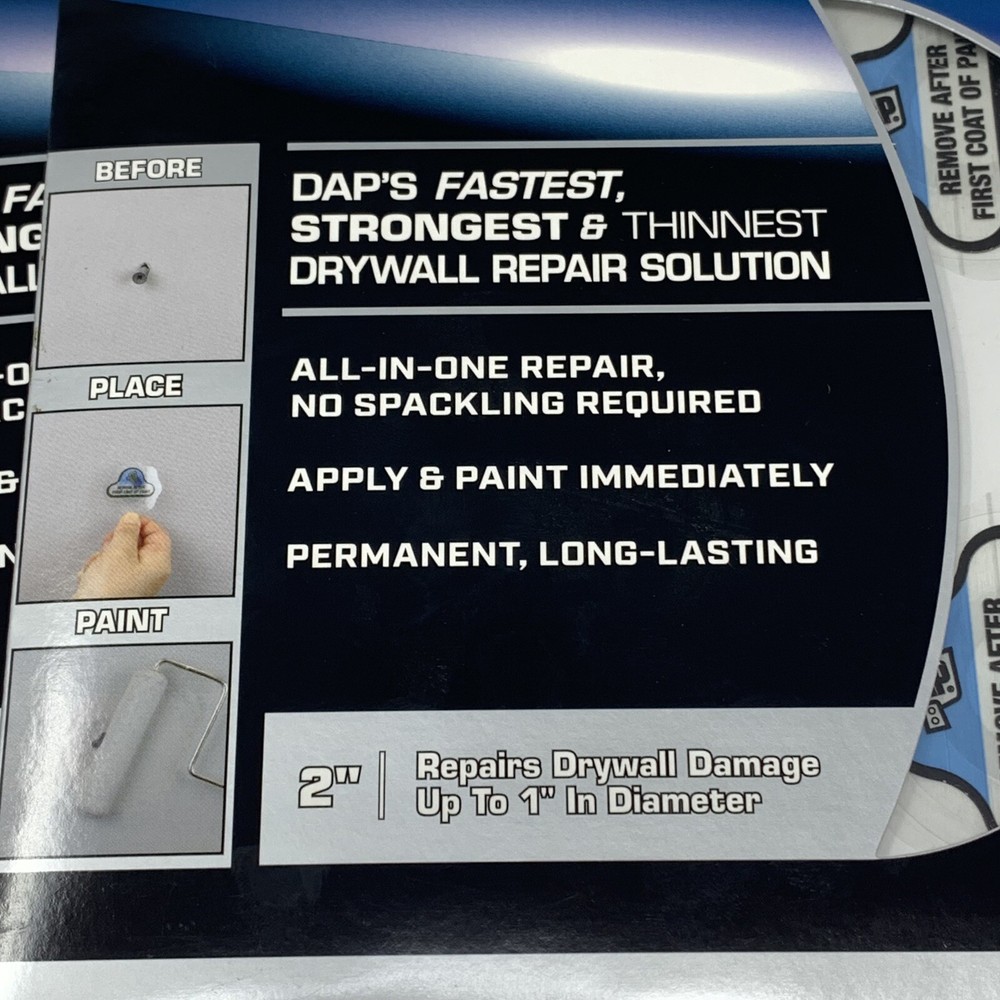2 Pack DAP Eclipse Rapid Wall Repair Patch Includes 4 - 2" Patches (8 Total) NEW