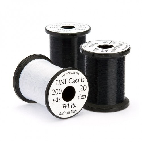 Fly Tying Thread, 2 Pack Uni Caenis Thread, one black one white, Fine strand
