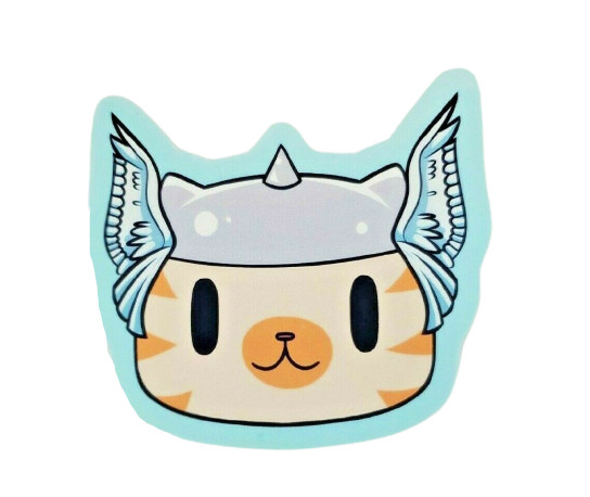 Cat Dressed as Thor Sticker 2.5 Inch Marvel Avengers