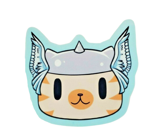 Cat Dressed as Thor Sticker 2.5 Inch Marvel Avengers