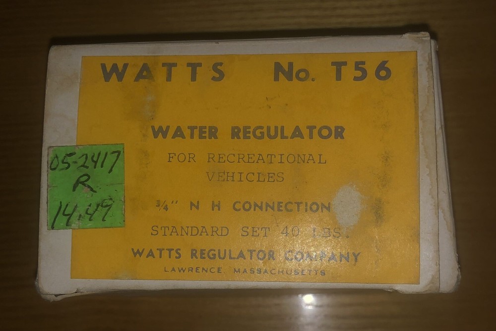 Watts T56 Water Pressure Fill Valve Shuts Off Automatically At 40 lbs. Pressure