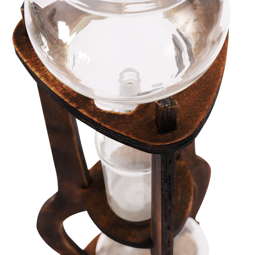 Iced Coffee Cold Brew Drip Tower Coffee Maker Ice Coffee Machine (Brown)