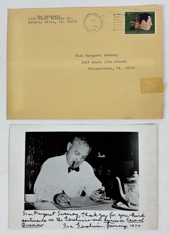 IRA GERSHWIN | SIGNED PHOTOGRAPH / 1974