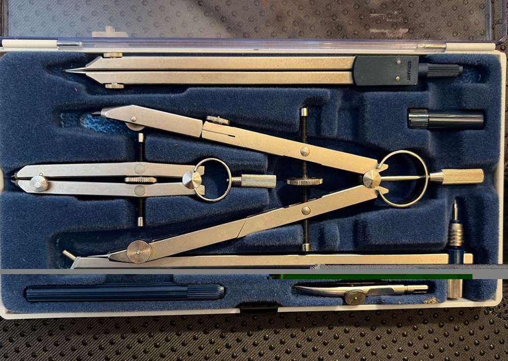 COMPLETE 7 Piece Vintage Staedtler MARS Master bow Compass Set