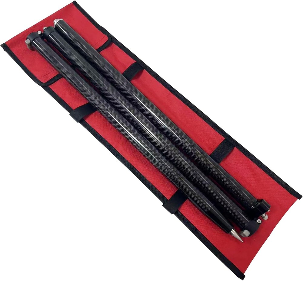 1.8m Carbon Fiber Folding Survey Pole with Quick Release Connectors&Bubble Level