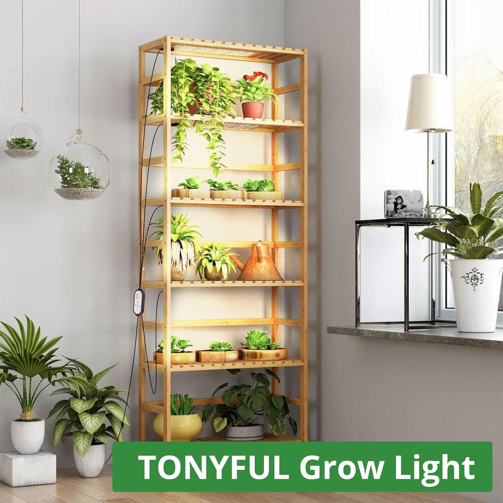 2 Pack LED Grow Light Strips Full Spectrum Timer Dimmable Indoor Plant Lamp Veg