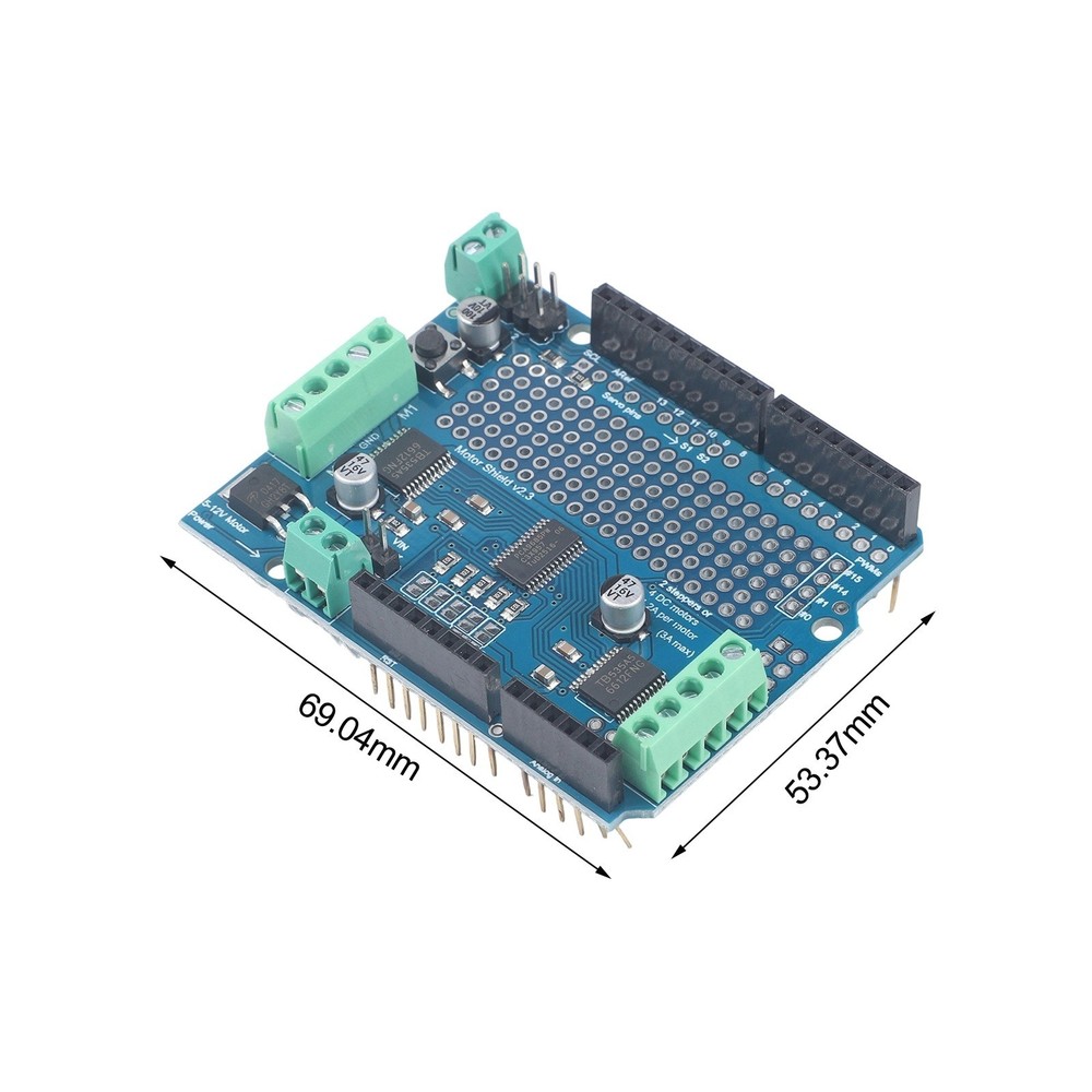 Programmable Motor Control Shield For for Arduino Using Standard I2C Protocol