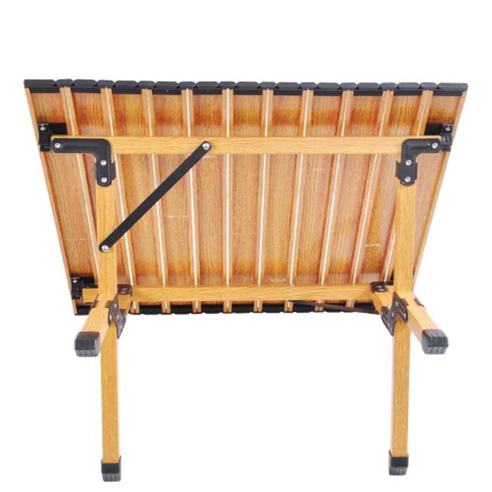 Outdoor Table Picnics Portable Picnic Table Rollable Aluminum Frame Folding