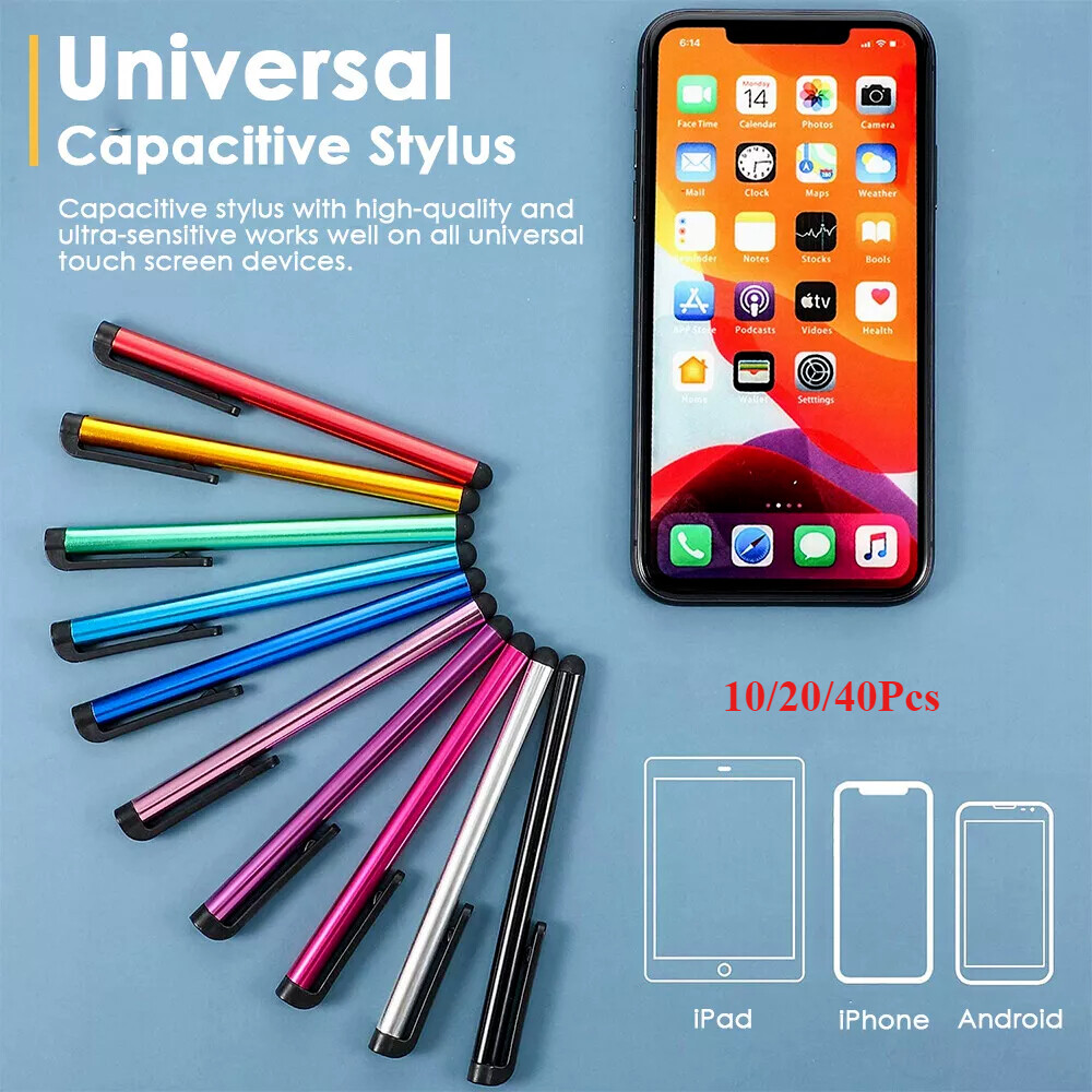 40pcs Capacitive Touch Screen Stylus Pen Universal For iPad iPhone Samsung