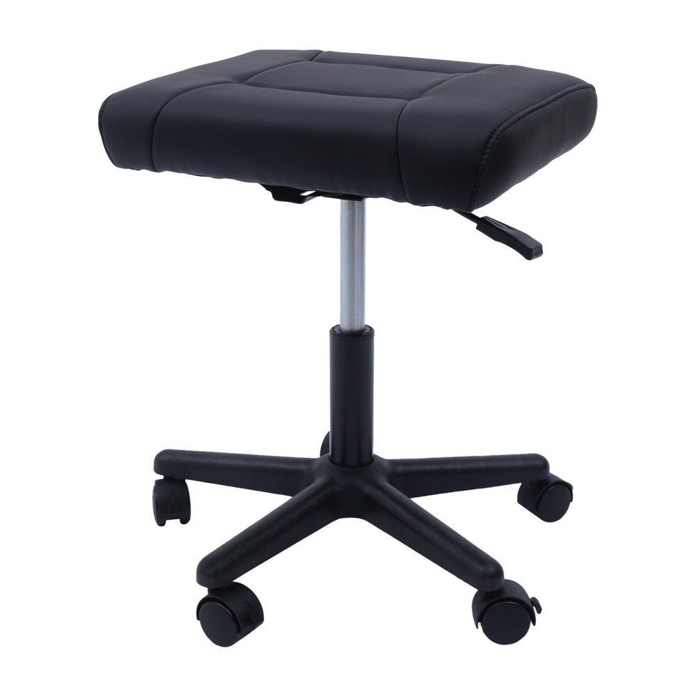 Footstool on Wheels, 15-20'' Height Adjustable, Rolling Stool Foot Rest stool