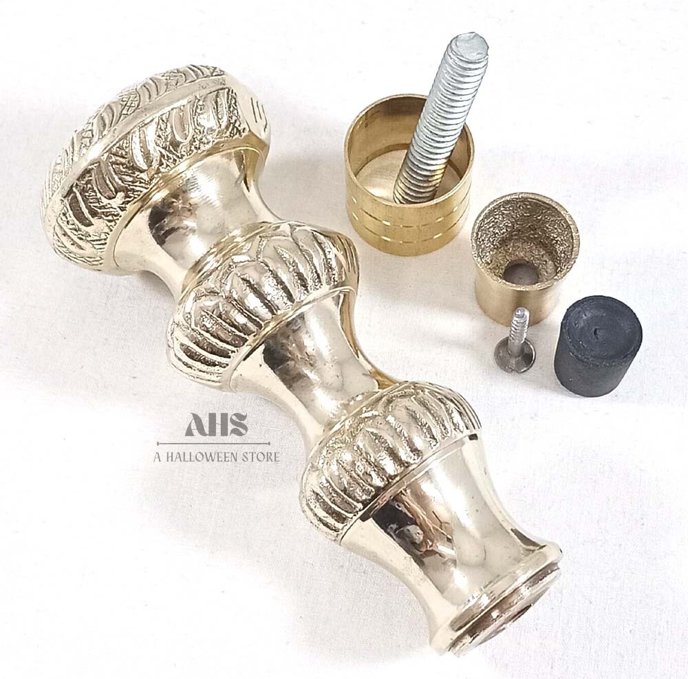 Solid Brass Knob Handle for Wooden Walking Stick Cane Father's Day Gift