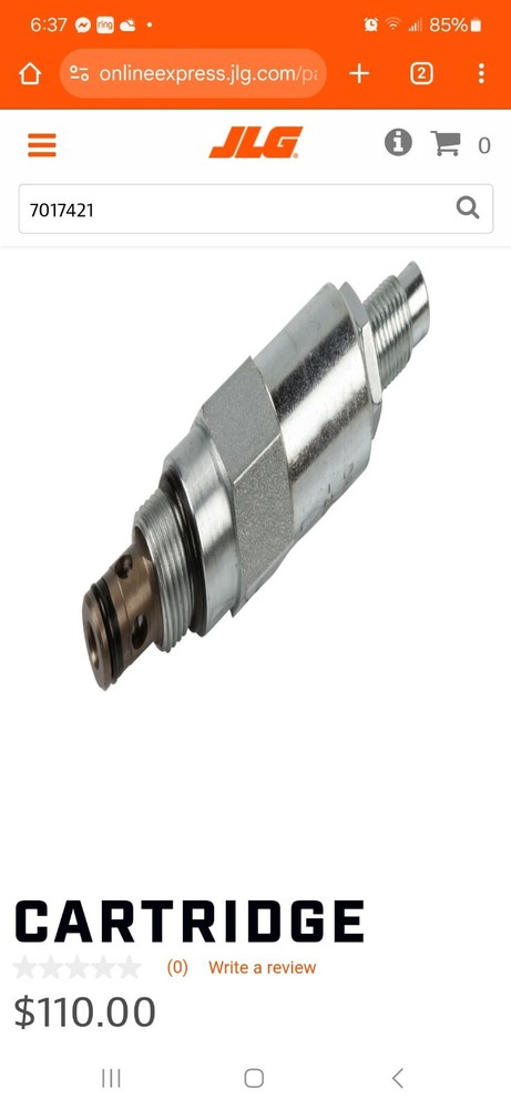 Jlg 7017421 Valve Cartridge