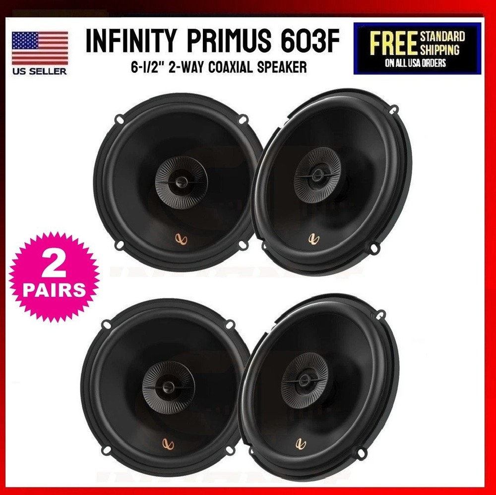 Infinity Primus 603F Series 6-1/2" 2-Way Multi-Element Car Speakers 100W 2-Pairs