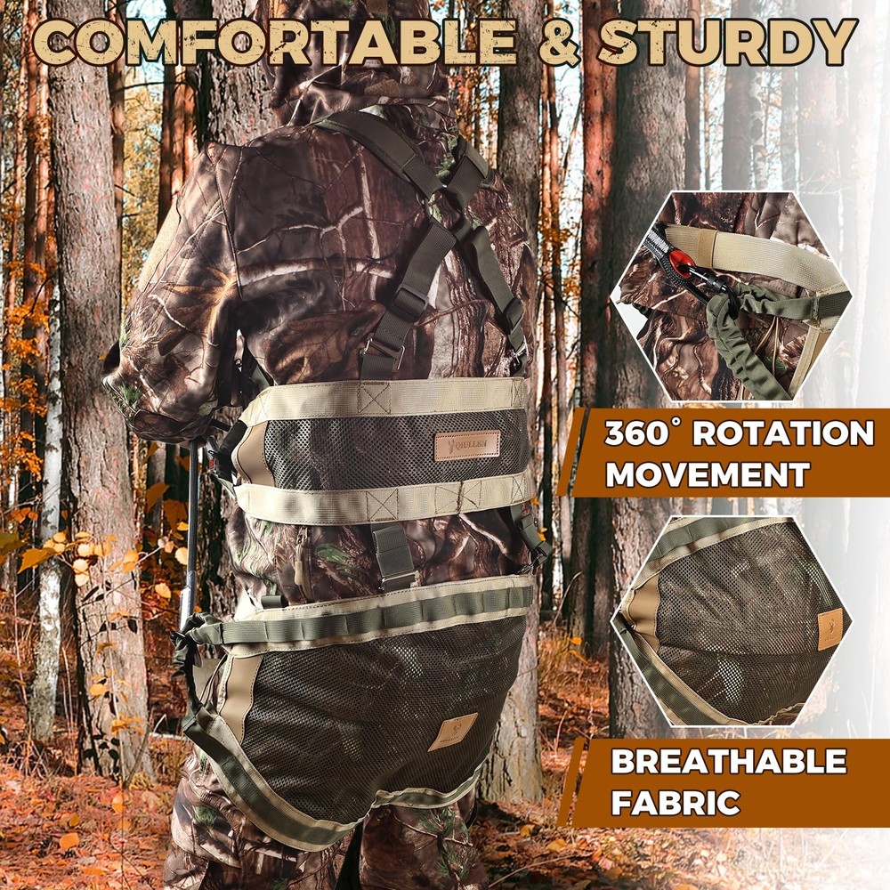 Tree Saddle Hunting Kit Lightweight Tree Climbing Saddle Adjustable Treestand...