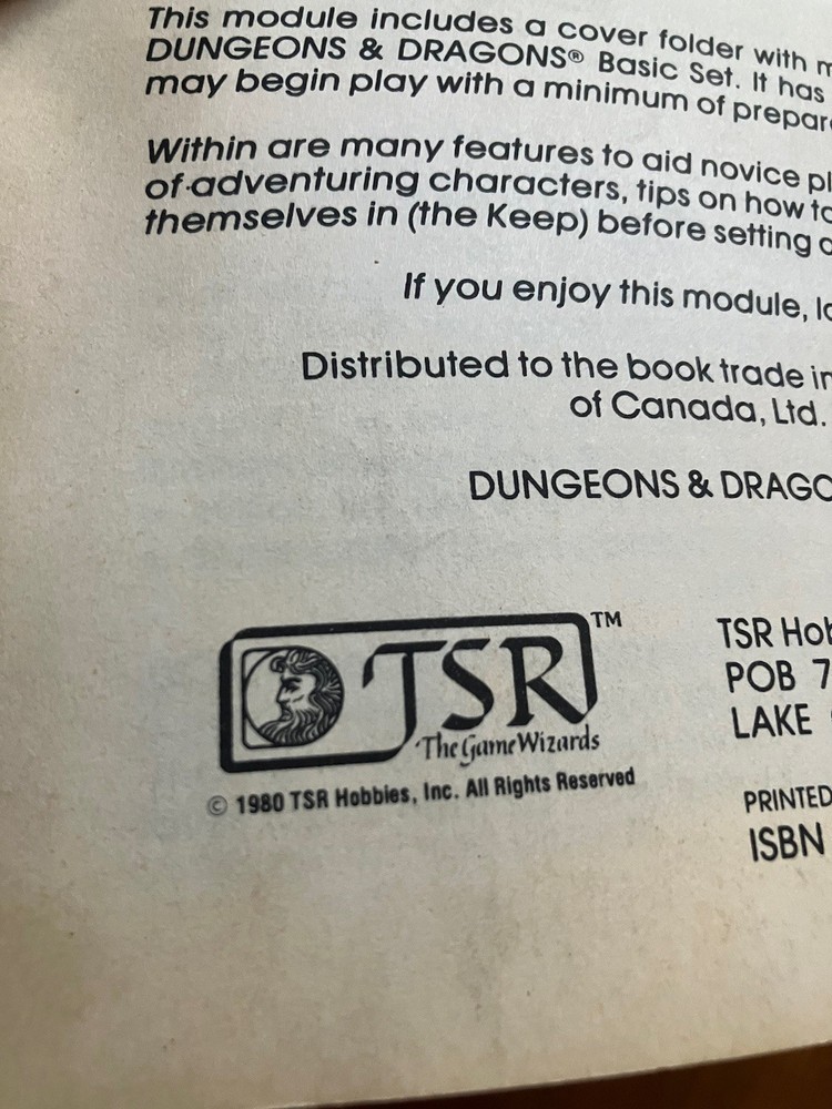 Dungeons Dragons Search Unknown Module B1 B2 Keep TSR Vintage Lot Pls Read