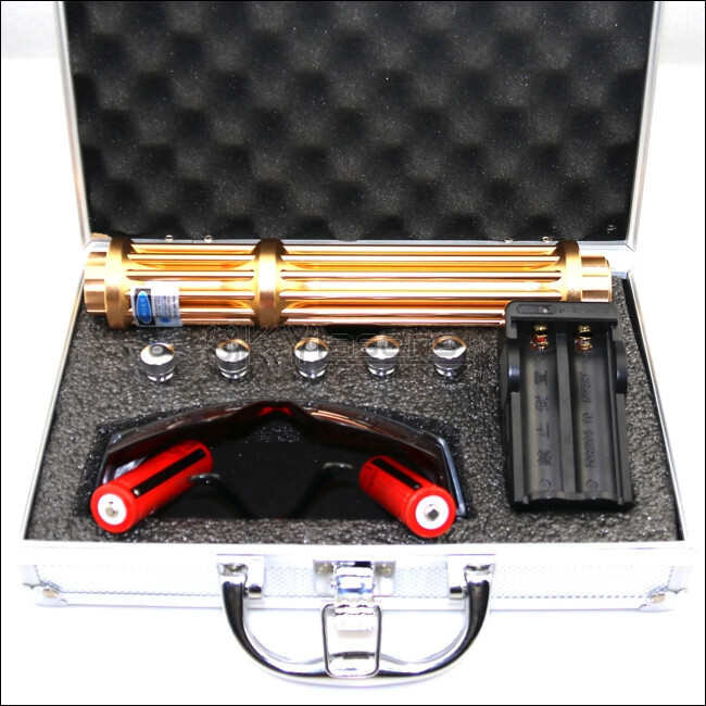 450nm Blue Laser Pointer Adjustable Focus Visible Beam Light Laser Pen +Case