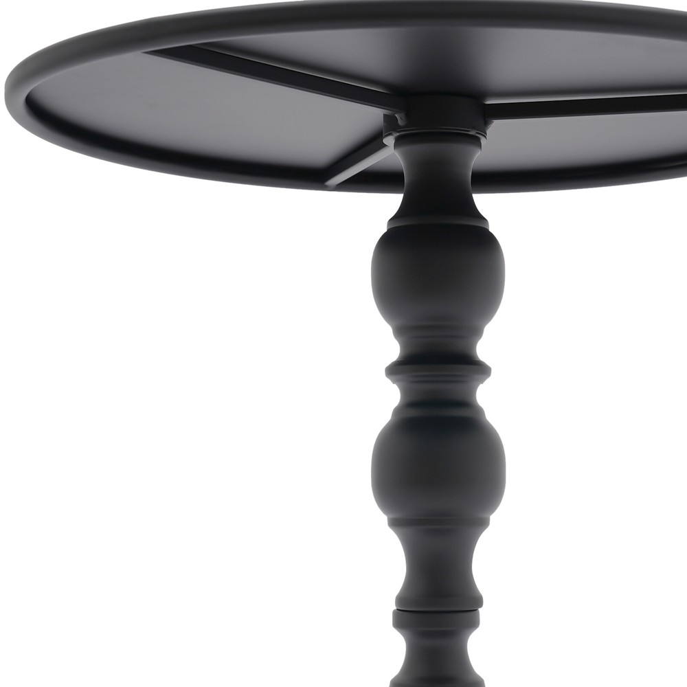 Retro Round Side Table Carbon Steel Sofa End Table Living Room Bar Coffee Table