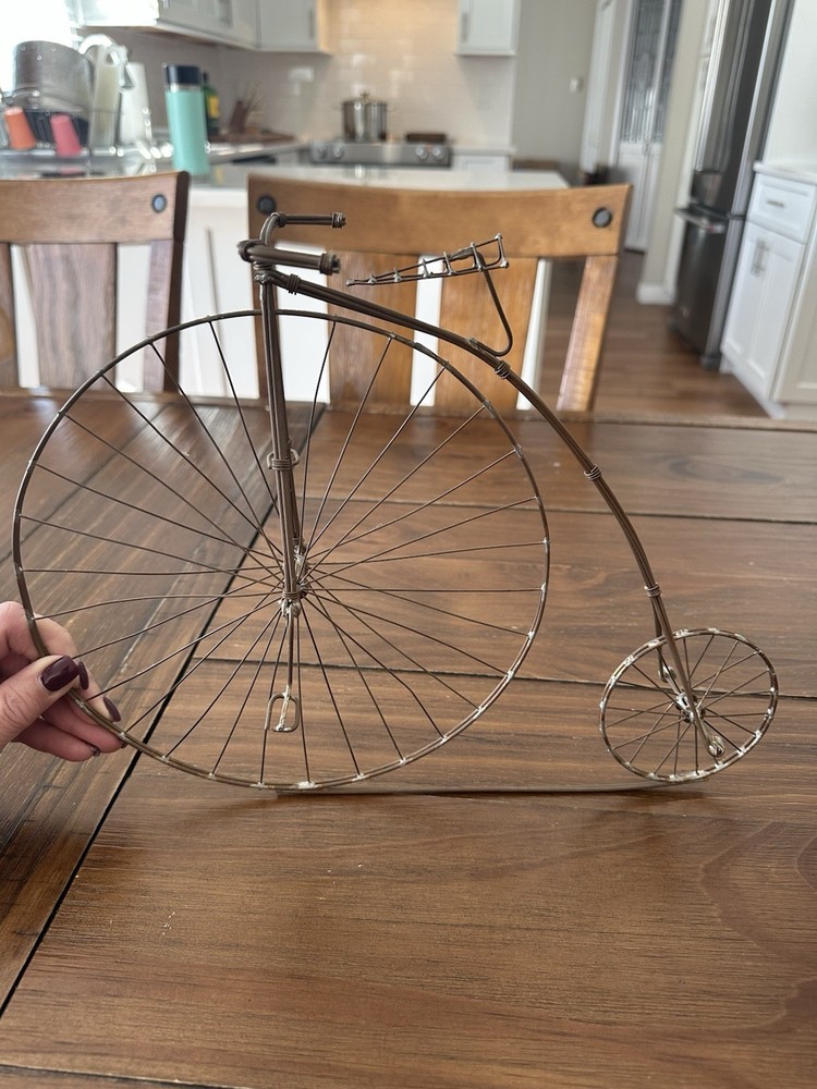 Art Deco Copper Wire Bicycles 3 Total