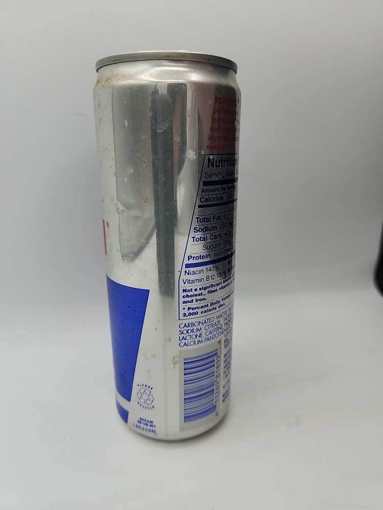 Vintage Red Bull Can 12oz Old Tab 2008 Exp VHTF