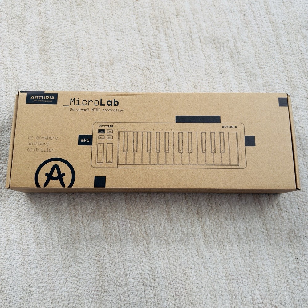 Arturia MICROLAB-MK3 Universal Midi Controller for Music Production USB (White)