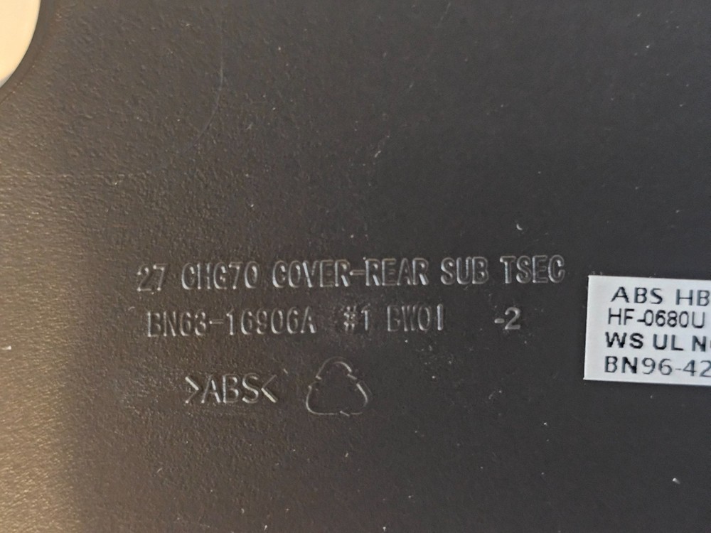 Samsung CHG70 27" - Replacement Rear Back Wire Cover Panel Plastic