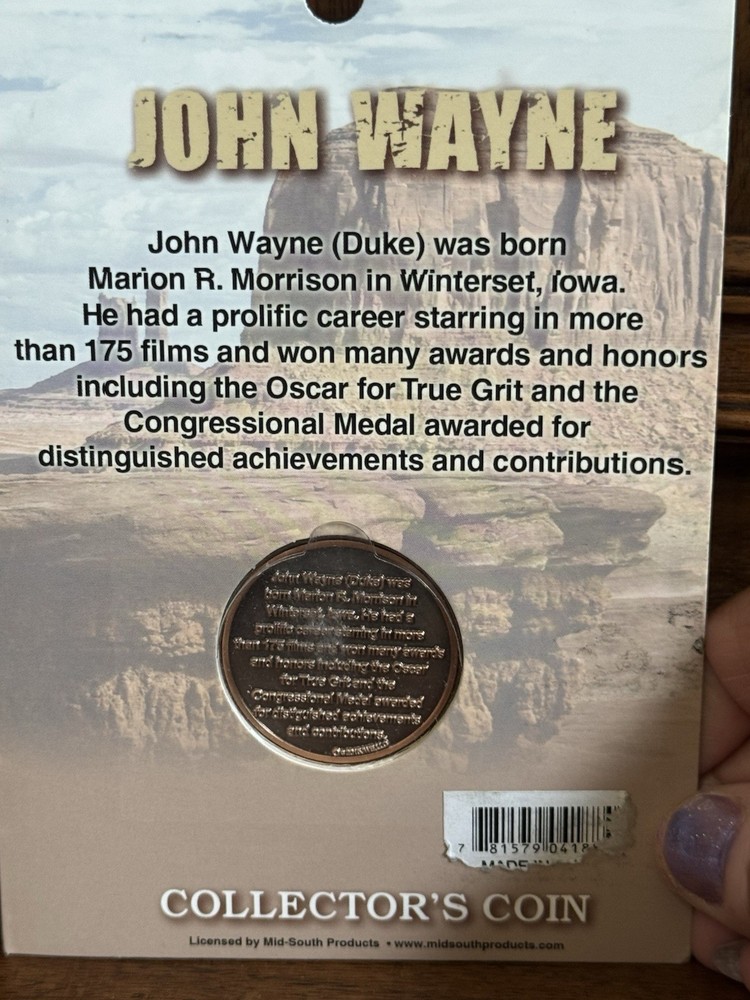 2015 John Wayne Collectors Coin