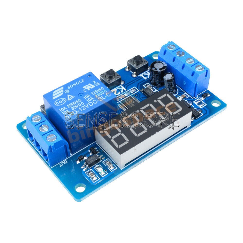DC12V Automation Trigger Cycle Delay Timer Control Relay Switch Module