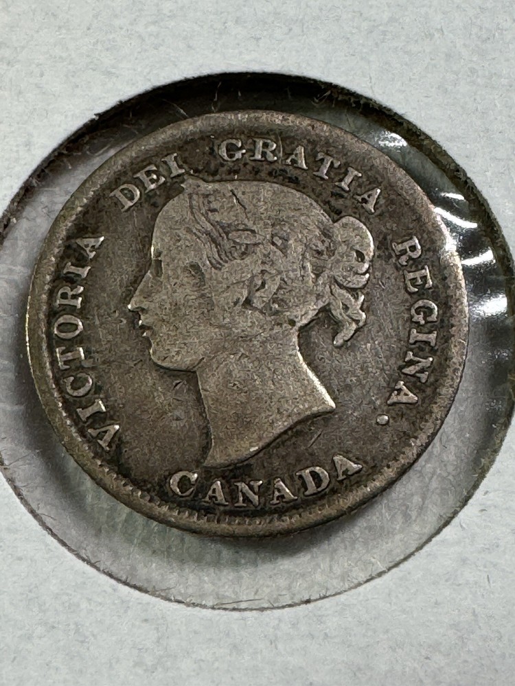 1899 Canada 5 Cents Small Silver Coin