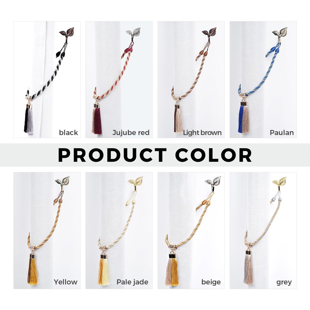 CurtainTassel Tiebacks Curtain fixator Suitable for Thin or Thick Curtains Na...