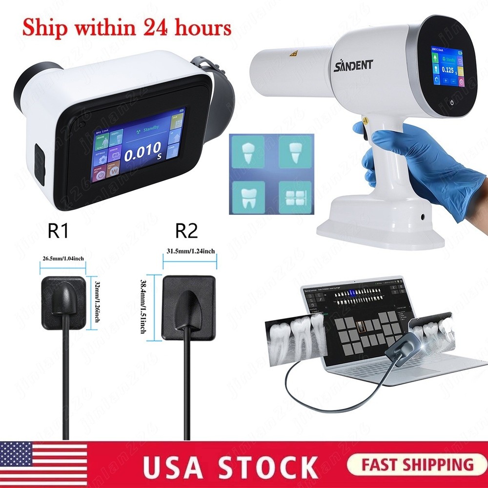 Dental X Portable Ray Digital Machine Rayos +Shield / Digital Sensor Size 1/2