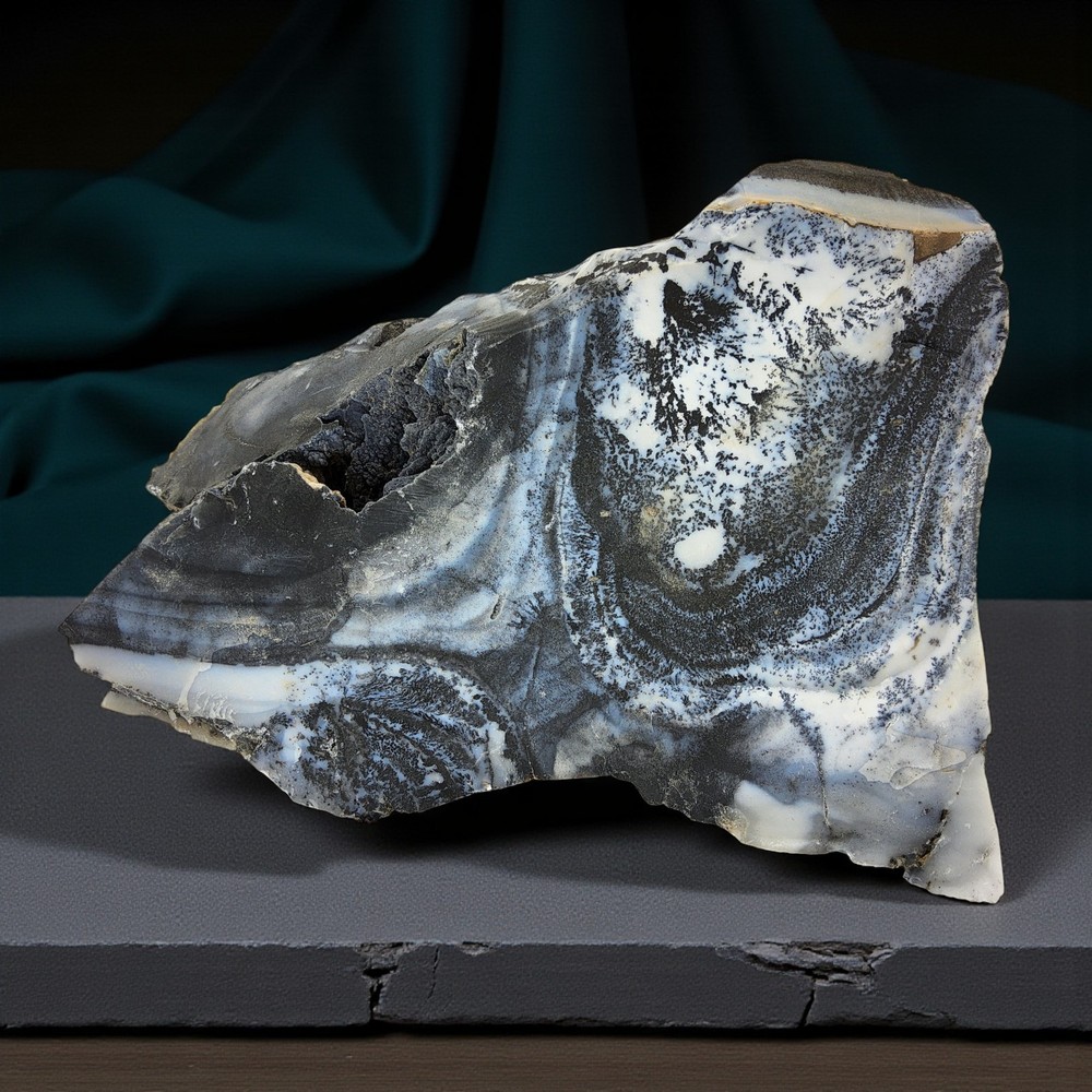Parral Dendritic Agate, 4.25 lbs, cabbing rough, lapidary, #R-6814
