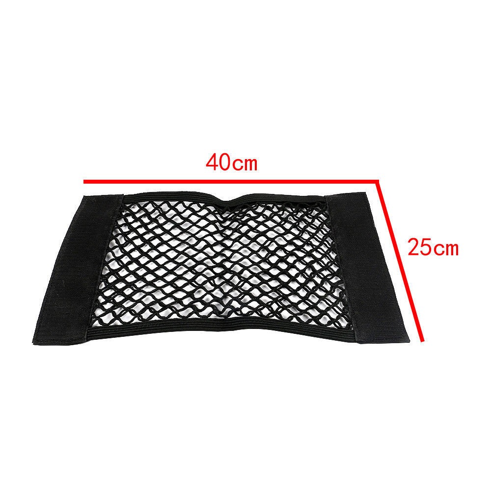 x1 Black Car Bag with Hook and Loop Boot Net 40cm x 25cm