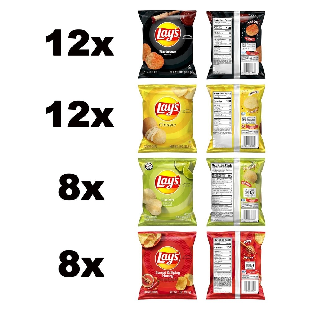 Brand New Potato Chips Variety Pack 40 Count