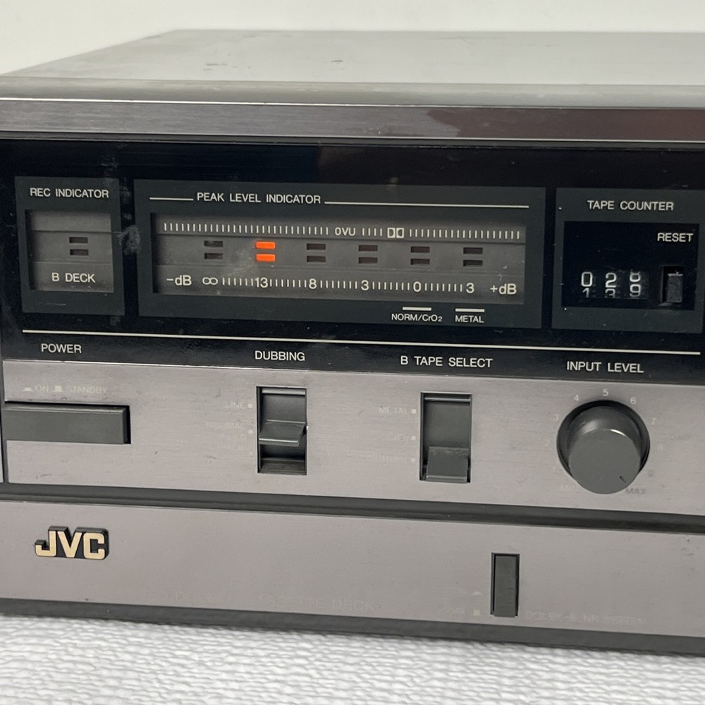 JVC TD-W53 Stereo Dual Deck Cassette Player - READ