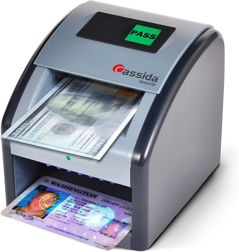 Currency Counterfeit Detector UV IR Magnetic Bill Checker with Pass/Fail